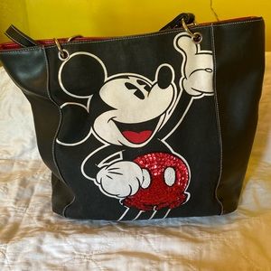 EUC faux leather  Disney Mickey Mouse tote bag purse